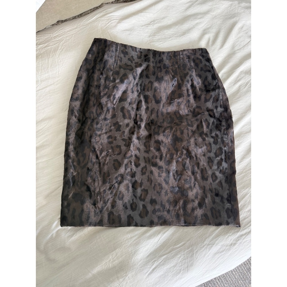 Brooks Brothers‎ Leopard Print Pencil Skirt Brown Sz 10 Career Office